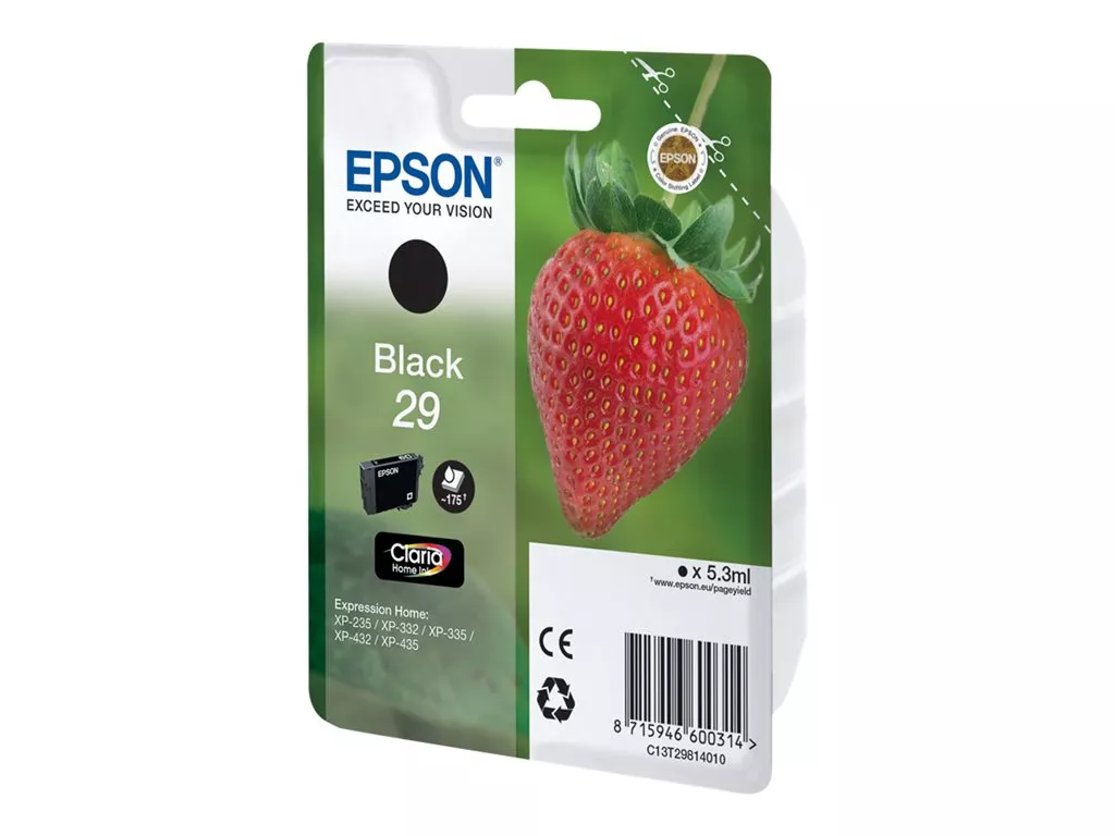 EPSON ORIGINALTINTA NEGRO XP 235 / 332 / 335 /432 /435 - N&ordm; 29