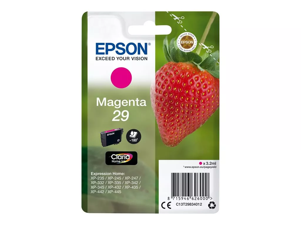 EPSON ORIGINAL T2983 (29) MAGENTA CARTUCHO DE TINTA C13T29834012