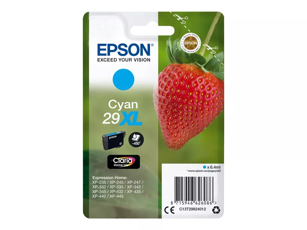 EPSON ORIGINAL T2992 (29XL) CYAN CARTUCHO DE TINTA C13T29924010