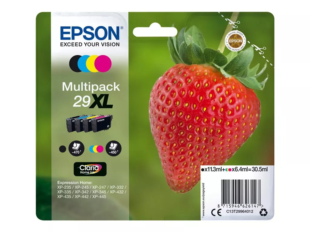 EPSON ORIGINAL T2996 MULTIPACK 4 CARTUCHOS C13T29964012