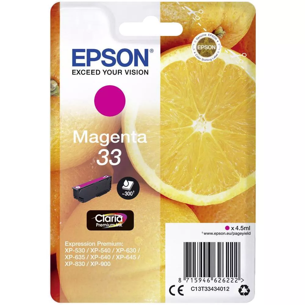 EPSON ORIGINAL T3343 (33) MAGENTA CARTUCHO DE TINTA C13T33434012