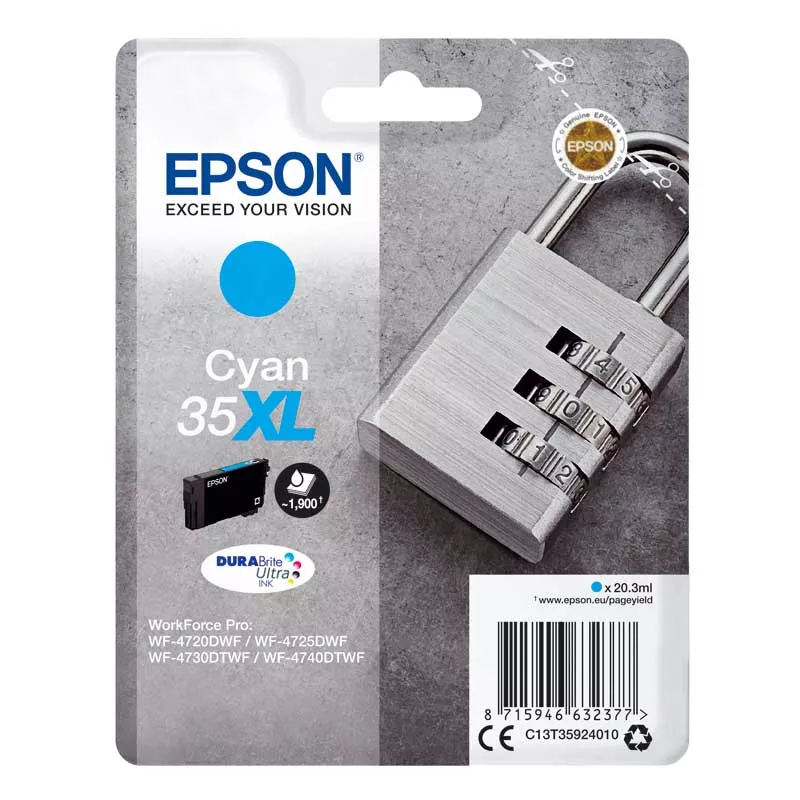 EPSON T3592 (35XL) CYAN CARTUCHO DE TINTA C13T35924010 ORIGINAL