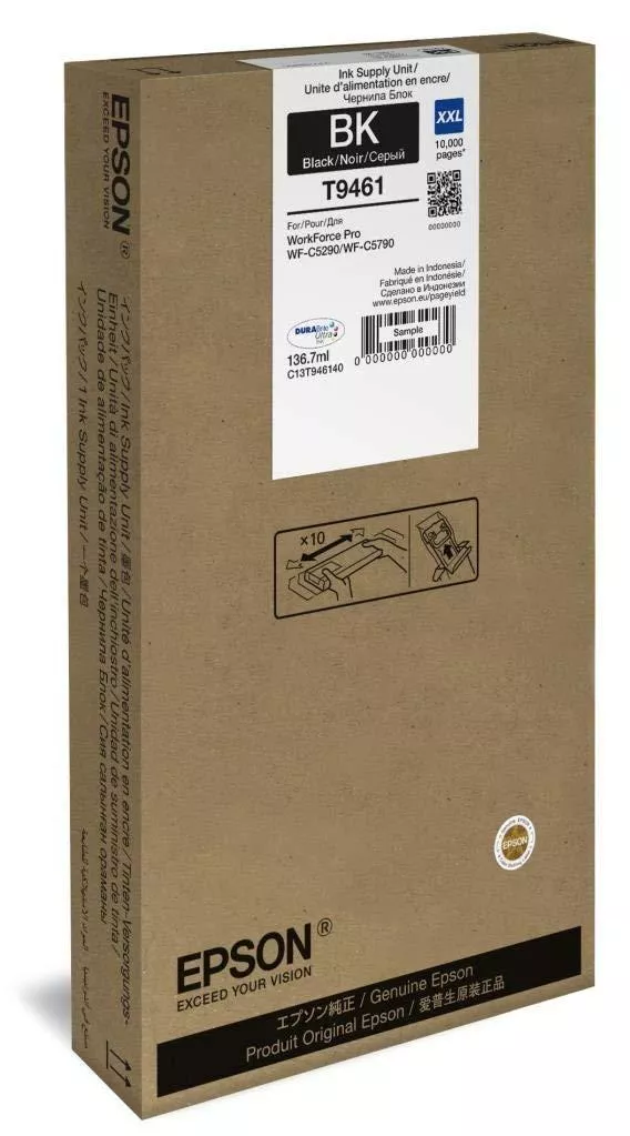 EPSON TINTA NEGRO WORKFORCE PRO WF-C5290DW, C5790DWF **XXL**