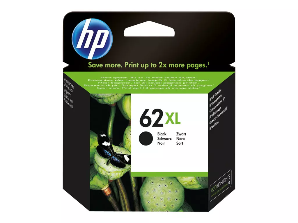 HP 62XL Negro Cartucho de Tinta Original - C2P05AE