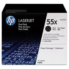 HP TONER NEGRO LASERJET P3011 / P3015 - 55X (PACK 2)