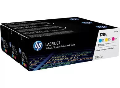 HP CE321A / CE322A / CE323A Pack de 3 Cartuchos de Toner Originales - 128A