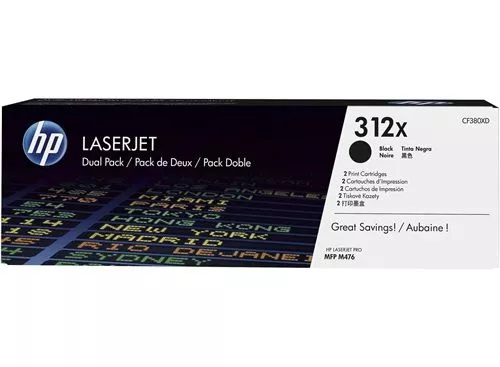HP TONER NEGRO LASERJET PRO MFP M 476 - 312X PACK 2