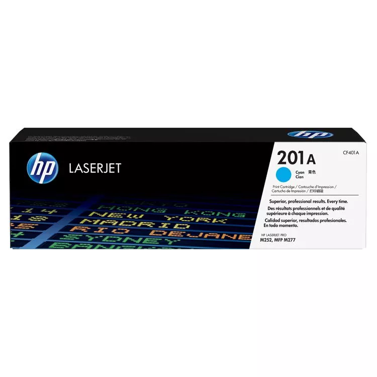HP CF401A Cyan Cartucho de Toner Original - 201A