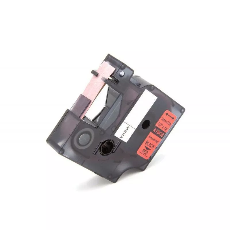 Compatible Dymo 18438R /  S0718450 Negro / Rojo para Dymo Rhino 4200, 5200, 5000, 6000