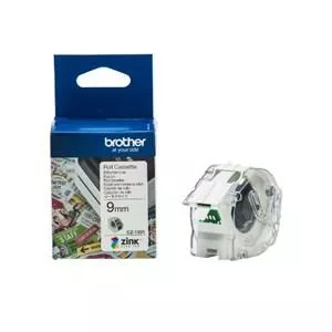 BROTHER ROLLO DE CINTA ADHESIVA ZERO INK PARA ETIQUETADORA VC500W CZ1001 9MMX5M.