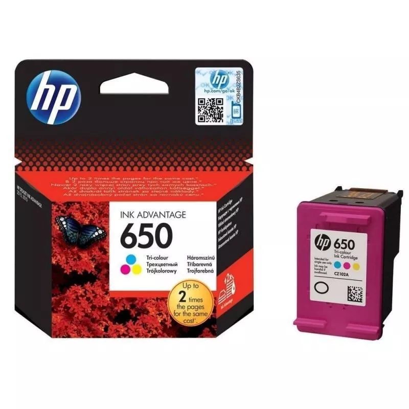HP 650 Cartucho de Tinta Color Original CZ102AE