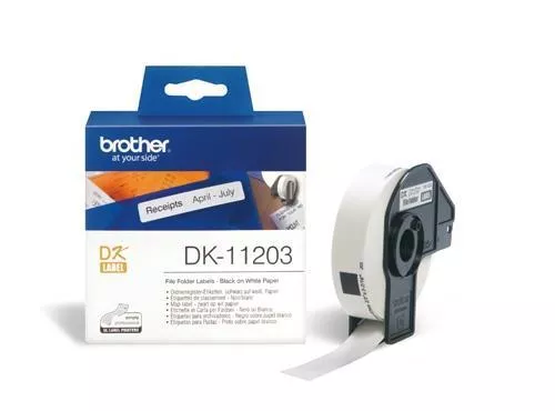 BROTHER ETIQUETAS PARA CARPETAS 17MMX87MM, 300 UNIDADES DE PAPEL