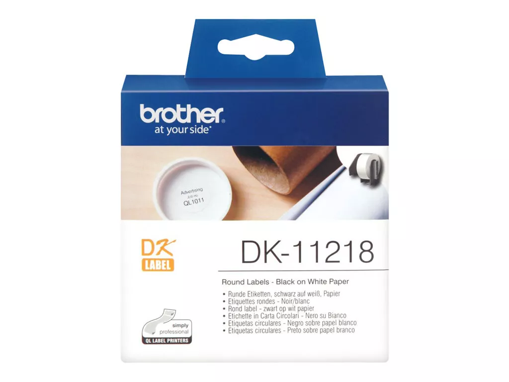 BROTHER ETIQUETAS CIRCULARES 24MM, 1000 UNIDADES DE PAPEL