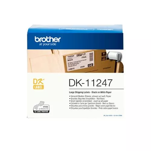 BROTHER ETIQUETAS PRECORTADAS PARA ENV&Iacute;OS GRANDES /180 ETIQUETAS BLANCAS DE 103X164MM