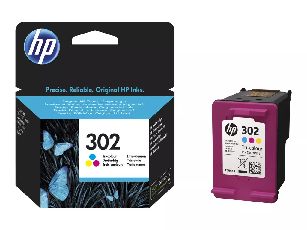 HP 302 Color Cartucho de Tinta Original - F6U65AE