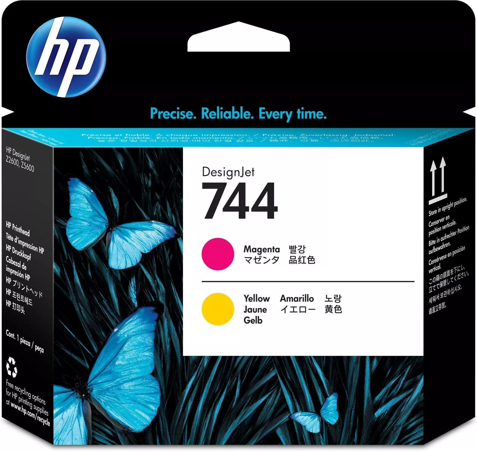 HP 744 MAGENTA / AMARILLO CABEZAL DE IMPRESION ORIGINAL F9J87A