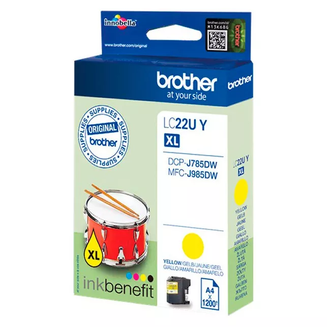 Brother LC22U XL Amarillo Original