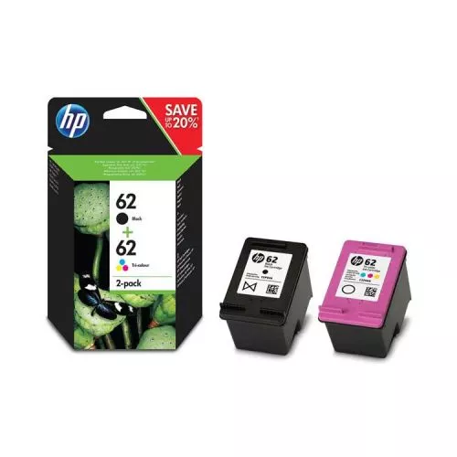 HP 62 Negro + Color Pack de 2 Cartuchos de Tinta Originales - N9J71AE