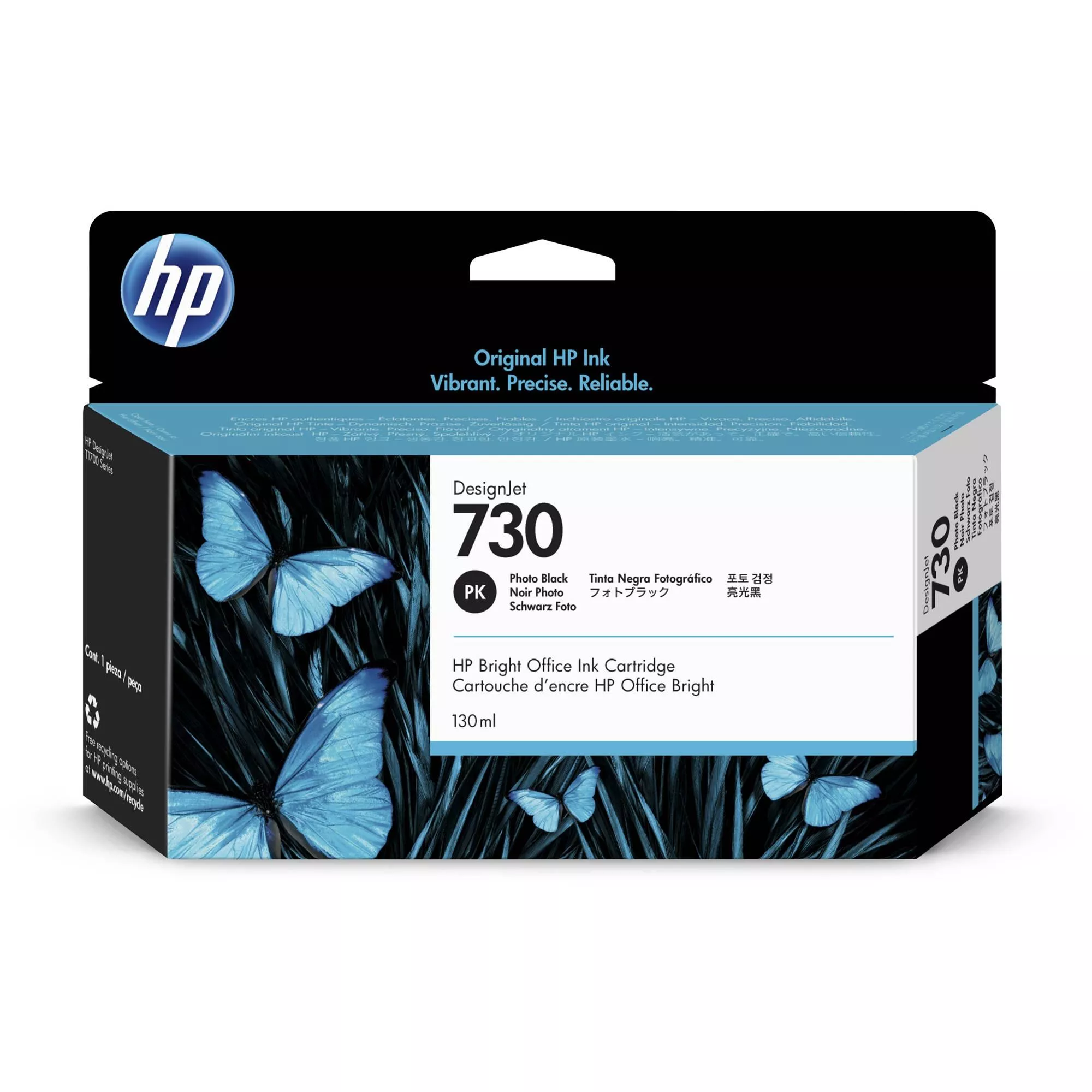 HP 730 Negro Photo Cartucho de Tinta Original - P2V67A