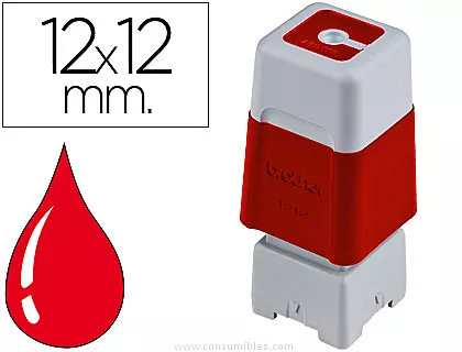 BROTHER MONTURA DE SELLO ROJO DE 12MMX12MM (Pack de 6)