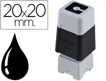 BROTHER MONTURA DE SELLO NEGRO DE 20MMX20MM (Pack de 6)