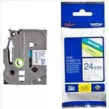 BROTHER CINTA ROTULADORA LAMINADA AZUL SOBRE BLANCO 24MMX8M