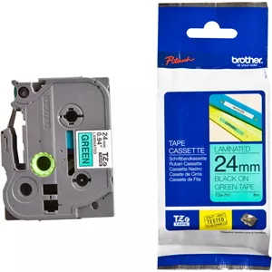 BROTHER CINTA ROTULADORA LAMINADA NEGRO SOBRE VERDE 24MMX8M
