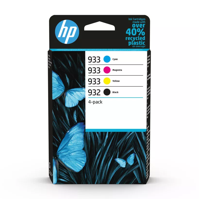 HP 932 + 933 Pack de 4 Cartuchos de Tinta Originales - 6ZC71AE