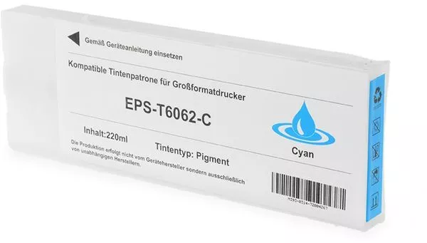 Compatible con Epson T6062 Cian | Cartucho de tinta gen&eacute;rico EPSON STYLUS PRO 4800 / 4880