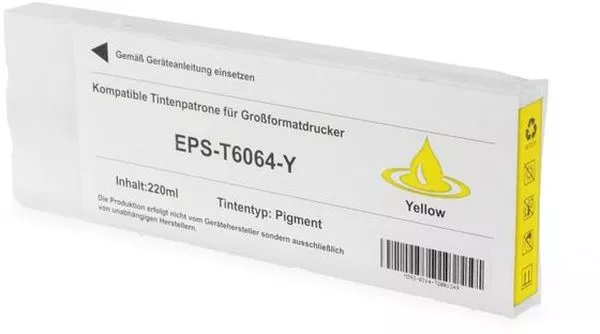 Compatible con Epson T6064  Amarillo | Cartucho de tinta gen&eacute;rico EPSON STYLUS PRO 4800 / 4880