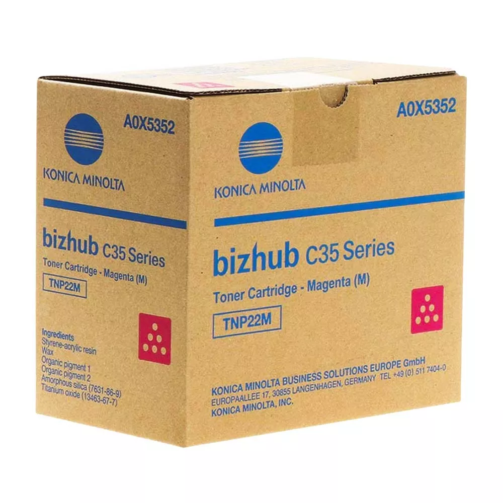 Konica Minolta Bizhub C35 / C35P Magenta Cartucho de Toner Original - A0X5352 / TNP22M