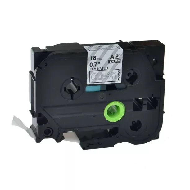 Cinta Laminada Compatible Brother TZE145 - Texto negro sobre fondo transparente | Ancho 24mm x 8 metros