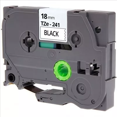 CINTA ROTULADORA COMPATIBLE BROTHER TZE241 NEGRO / BLANCO  TZ-241