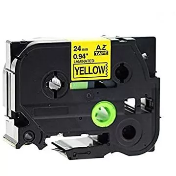 CINTA ROTULADORA COMPATIBLE BROTHER TZE-651 NEGRO / AMARILLO  TZ-651